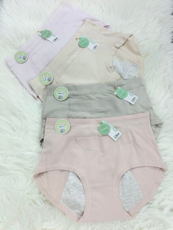 4 Pis Period Panty 1499Tk skin mate creme purple